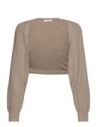 Mschacentia Rachelle Bolero Tops Knitwear Cardigans Beige MSCH Copenha...