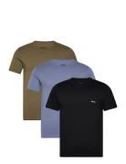 Tshirtrn 3P Classic Tops T-shirts Short-sleeved Blue BOSS