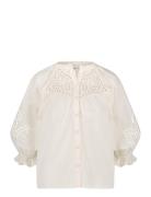 Issa Tops Blouses Short-sleeved Cream Fabienne Chapot