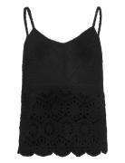 Vidan S/L Singlet Top Tops T-shirts & Tops Sleeveless Black Vila