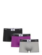 Low Rise Trunk 3Pk Boksershorts Purple Calvin Klein