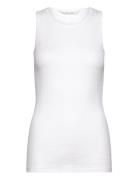 Alberte Cotton Top Drop Needle Gots Tops T-shirts & Tops Sleeveless Wh...