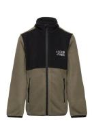 Jjflame Fleece Jnr Outerwear Fleece Outerwear Fleece Jackets Khaki Gre...