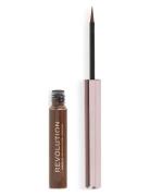 Revolution Super Flick Liquid Eyeliner Brown Eyeliner Sminke Brown Mak...