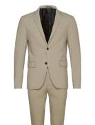 Plain Mens Suit Dress Beige Lindbergh