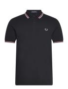 Twin Tipped Fp Shirt Tops Polos Short-sleeved Black Fred Perry