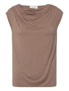 Rwbiarritz Ss Waterfall T-Shirt Tops T-shirts & Tops Sleeveless Brown ...