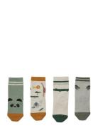 Silas Cotton Socks - 4 Pack Sokker Strømper Yellow Liewood