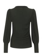 Rifagz Puff Blouse Tops Blouses Long-sleeved Black Gestuz