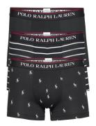 Classic Stretch-Cotton Trunk 3-Pack Boksershorts Black Polo Ralph Laur...