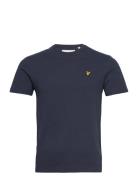 Plain T-Shirt Tops T-shirts Short-sleeved Navy Lyle & Scott