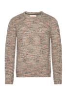 Knit Sweater Tops Knitwear Round Necks Beige Revolution