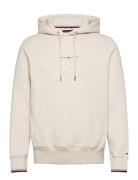 Tommy Logo Tipped Hoody Tops Sweat-shirts & Hoodies Hoodies Beige Tomm...