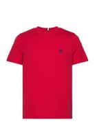 Monogram Imd Tee Tops T-shirts Short-sleeved Red Tommy Hilfiger