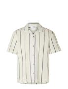 Slhrelaxsun Shirt Ss Resort Tops Shirts Short-sleeved Beige Selected H...