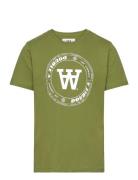 Ola Junior Tirewall T-Shirt Gots Tops T-shirts Short-sleeved Green Dou...