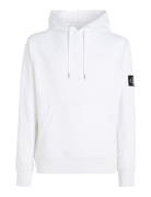 Badge Hoodie Tops Sweat-shirts & Hoodies Hoodies White Calvin Klein Je...