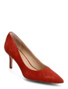 Lanette Suede Pump Shoes Heels Pumps Classic Red Lauren Ralph Lauren