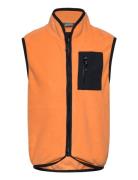 Fleece Waistcoat Fôret Vest Orange Color Kids