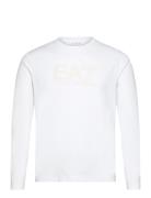 T-Shirt Tops T-shirts Long-sleeved White EA7