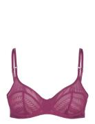 Unlined Demi Lingerie Bras & Tops Wired Bras Purple Calvin Klein