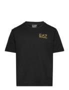 T-Shirt Tops T-shirts Short-sleeved Black EA7