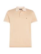 Two T Interlock Reg Polo Tops Polos Short-sleeved Beige Tommy Hilfiger