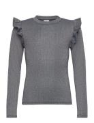 Tnfarah L_S Tee Tops T-shirts Long-sleeved T-shirts Grey The New