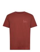 Medium Wobbly Lee Tee Tops T-shirts Short-sleeved Burgundy Lee Jeans