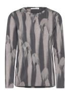 Xenia Tops T-shirts & Tops Long-sleeved Grey Rabens Sal R