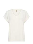 Sc-Fadime Tops T-shirts & Tops Short-sleeved White Soyaconcept