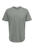 Onsmatt Longy Ss Tee Noos Tops T-shirts Short-sleeved Khaki Green ONLY...