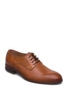 Biabyron Leather Derby Shoes Business Laced Shoes Brown Bianco