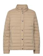 Quilted Funnelneck Puffer Coat Fôret Jakke Beige Lauren Ralph Lauren