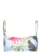 Palms Top Swimwear Bikinis Bikini Tops Bandeau Bikinitops Blue Desigua...