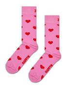 Heart Sock Lingerie Socks Regular Socks Pink Happy Socks