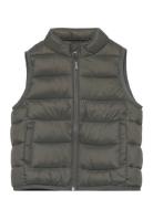 Quilted Gilet Fôret Vest Khaki Green Mango