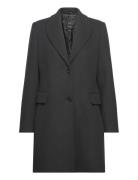 Lapelled Straight-Cut Coat Outerwear Coats Winter Coats Black Mango