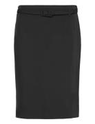 Pencil Belt Skirt Knelangt Skjørt Black Mango