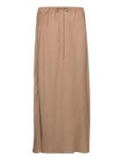 Tie Long Skirt Knelangt Skjørt Brown Mango