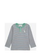 Baby Stripes Waffle Butt D T- Shirt Tops T-shirts Long-sleeved T-shirt...