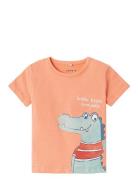 Nbmjuman Ss Top Box Tops T-shirts Short-sleeved Orange Name It