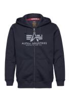 Basic Zip Hoodie Designers Sweat-shirts & Hoodies Hoodies Navy Alpha I...