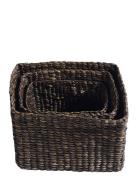 Kurv Keep It All S/3 Home Storage Storage Baskets Black Muubs