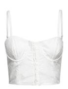 Iva Broderie Cot Crop Top Tops Crop Tops Sleeveless Crop Tops White Fr...