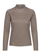 Elle Polo Sport T-shirts & Tops Long-sleeved Brown Röhnisch