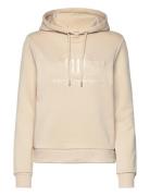 Tonal Archive Shield Hoodie Tops Sweat-shirts & Hoodies Hoodies Beige ...