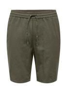 Onslinus 0007 Cot Lin Shorts Noos Bottoms Shorts Casual Khaki Green ON...