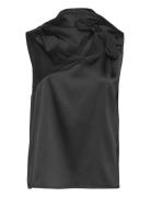 Silk Top Tops Blouses Sleeveless Black Rosemunde