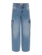 Kogharmony Wide Cargo Carrot Pim Noos Bottoms Jeans Wide Jeans Blue Ki...